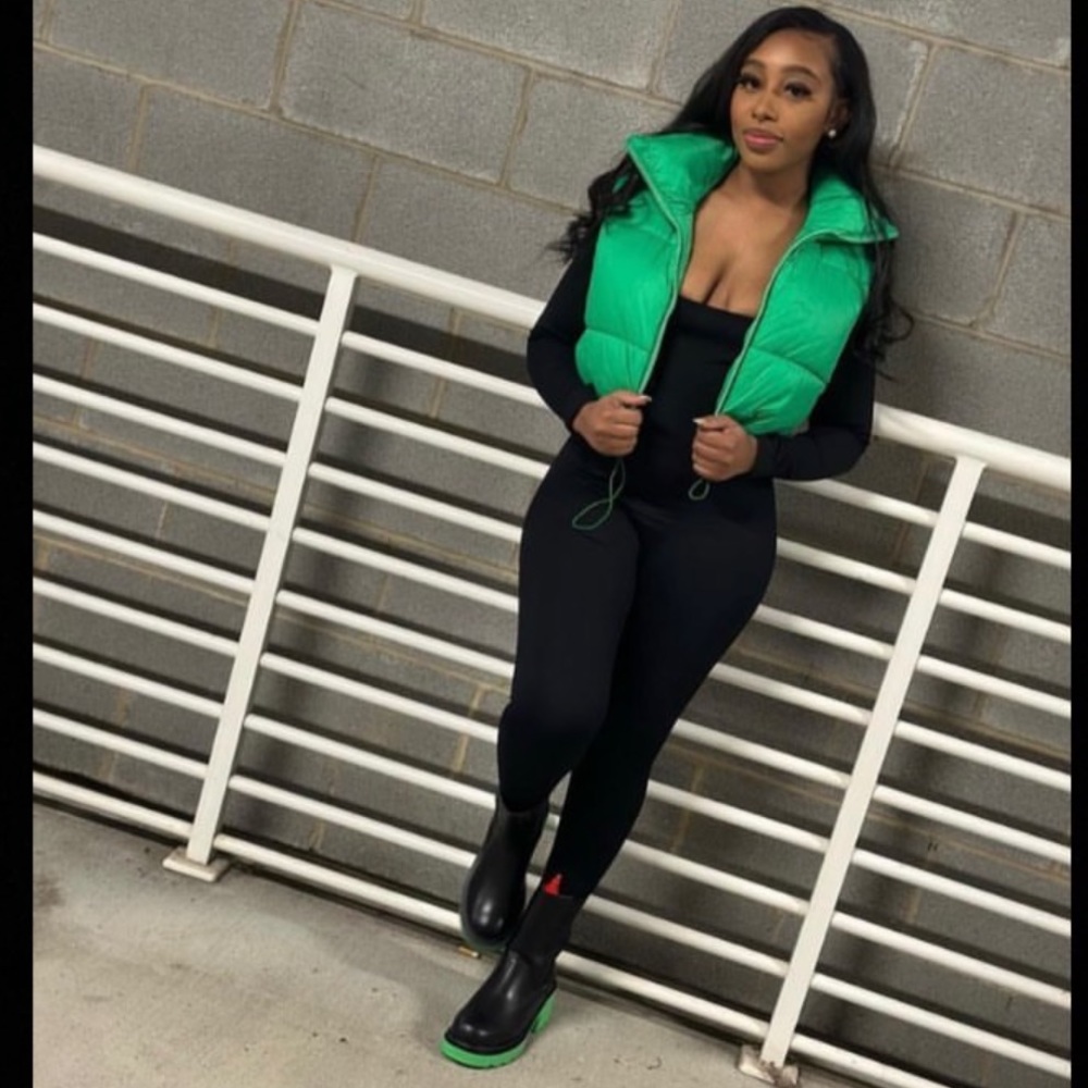 GREEN PLATFORM BOOTS - Picture 3 of 5